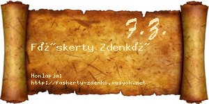 Fáskerty Zdenkó névjegykártya